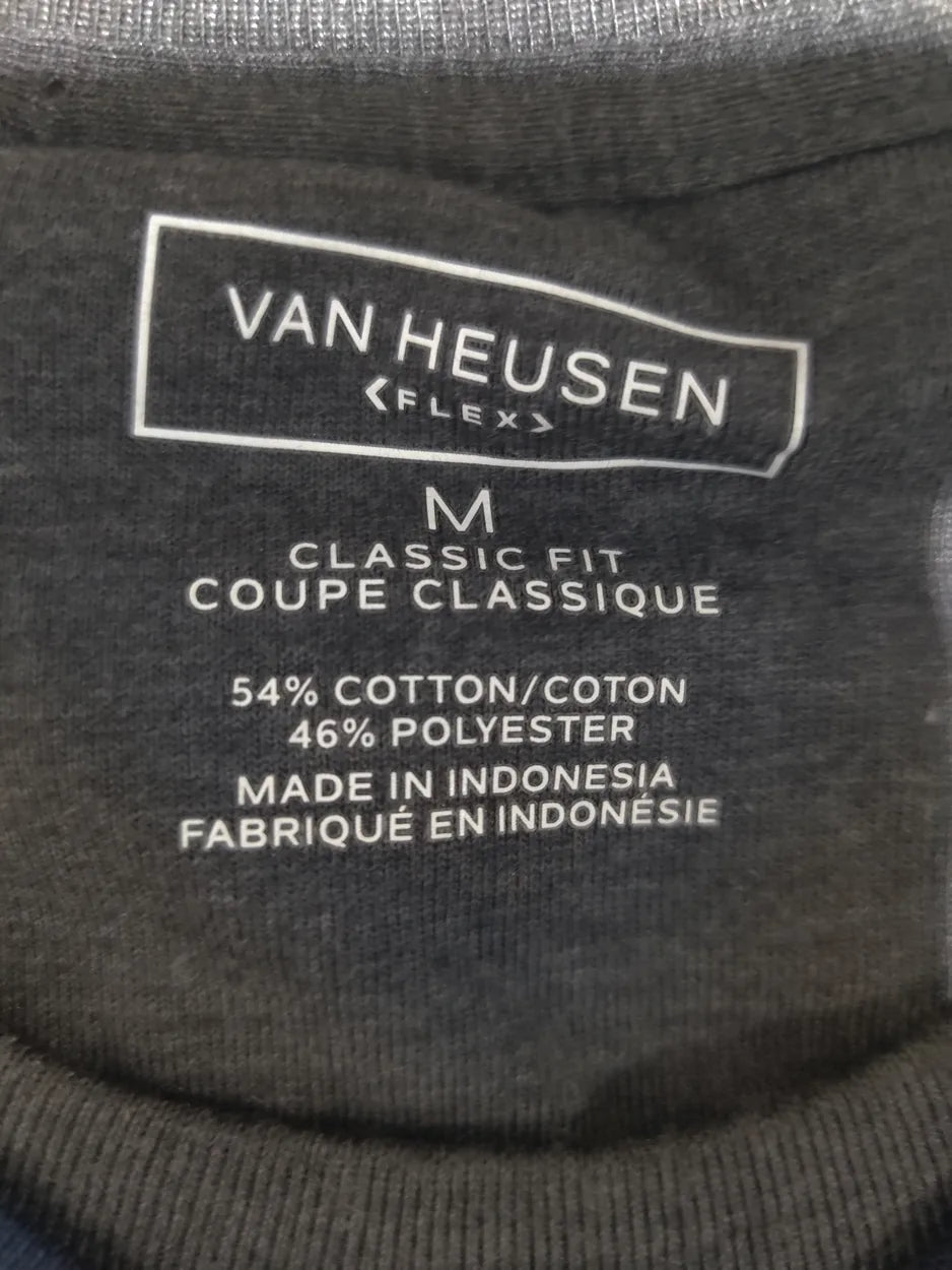 Van Heusen Men Polyester Navy Brown Sweater M