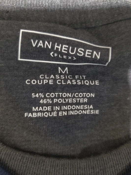 Van Heusen Men Polyester Navy Brown Sweater M