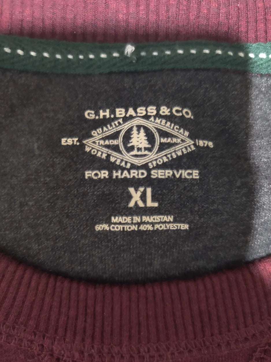 G.H. Bass & Co Men Cotton Brown Sweatshirt XL