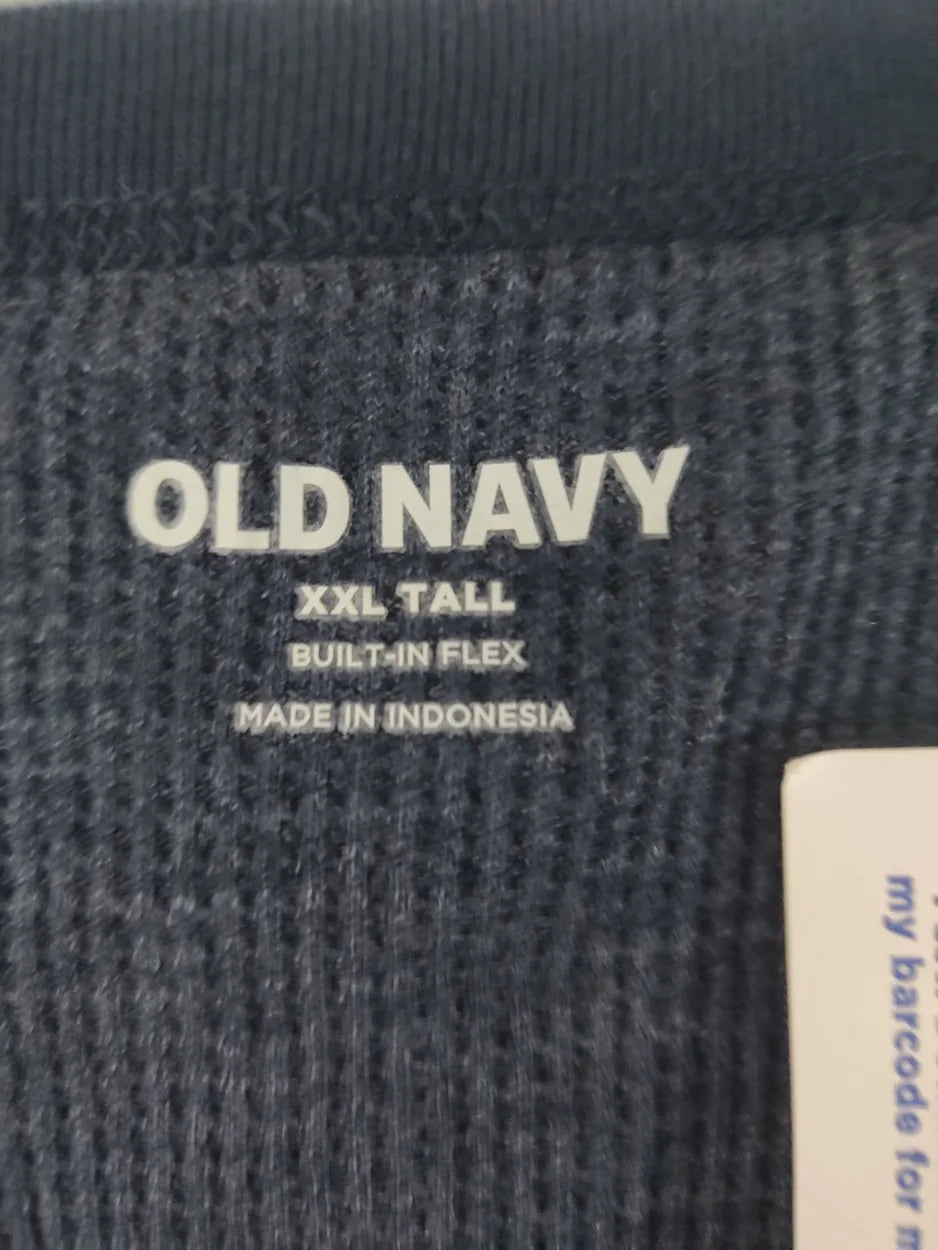Old Navy Men Cotton Gray Navy Sweatshirt 2XL