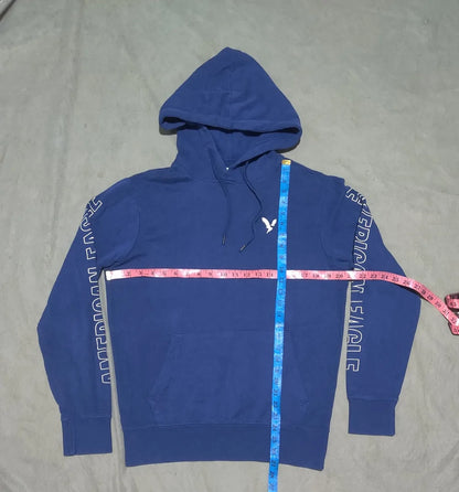 American Eagle Men Cotton Blue Purple Hoodie S