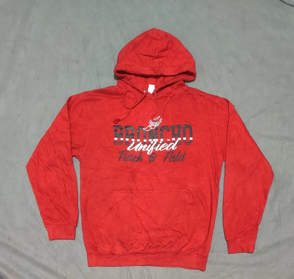 A4 Men Cotton Red Orange Hoodie S