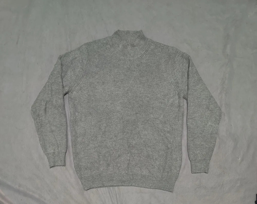 Preloved Men Cotton Gray Sweater M