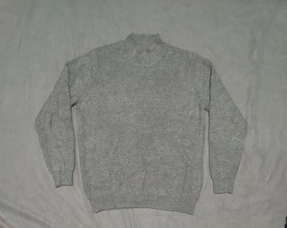 Preloved Men Cotton Gray Sweater M
