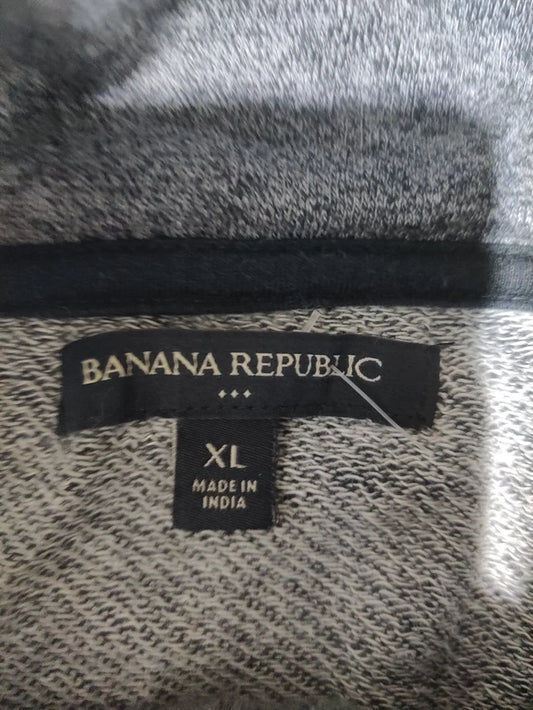 Banana Republic Men Polyester Gray Beige Sweatshirt XL