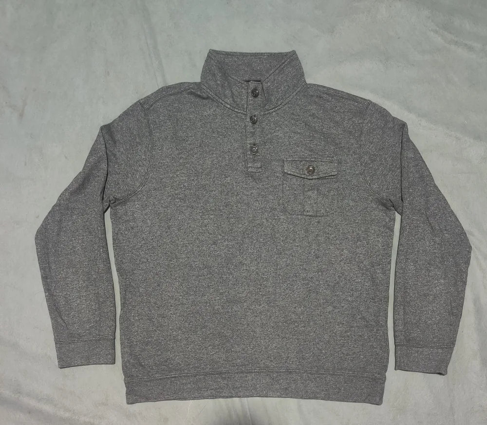Banana Republic Men Polyester Gray Beige Sweatshirt XL