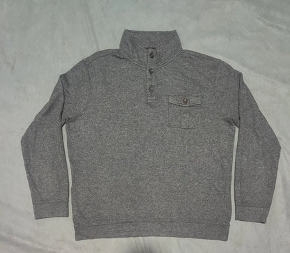Banana Republic Men Polyester Gray Beige Sweatshirt XL