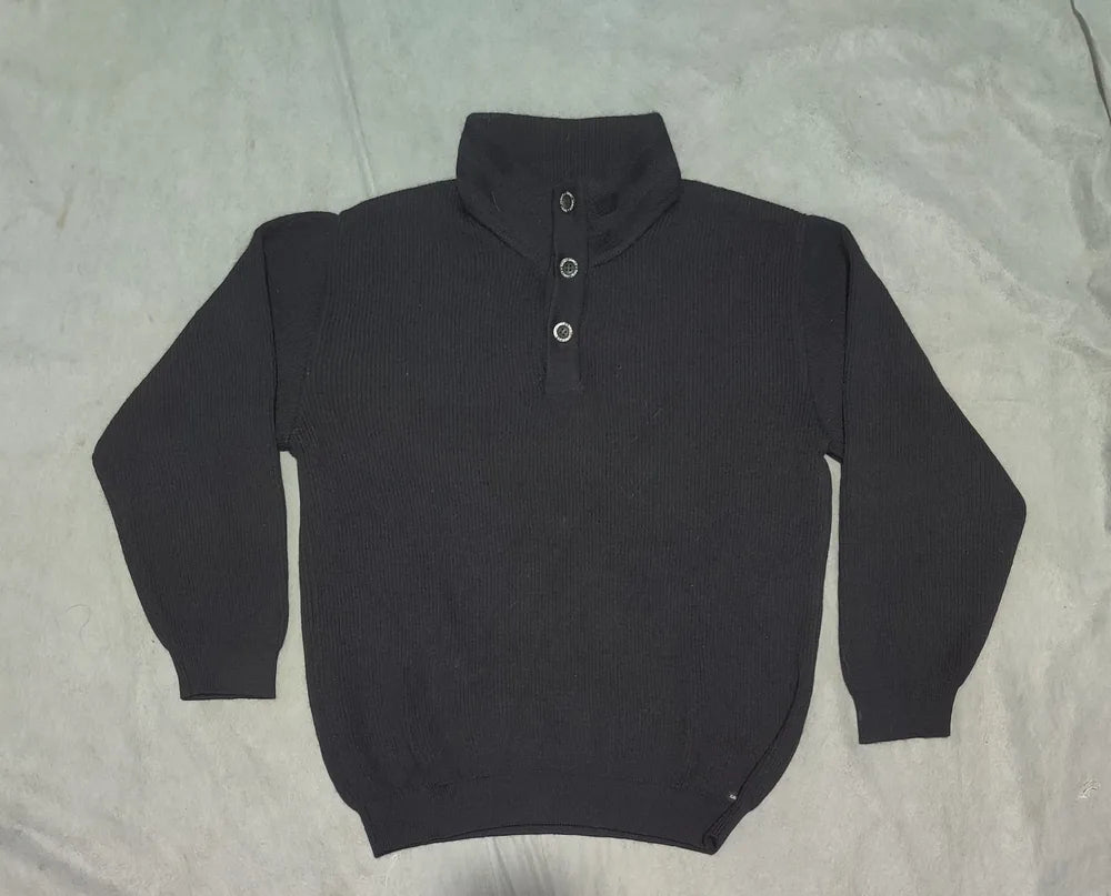 Saint James Men Cotton Navy Brown Sweater M