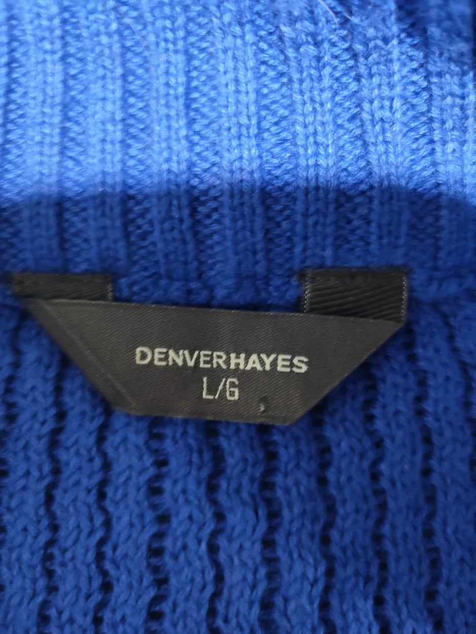Denver Hayes Men Cotton Navy Sweater L