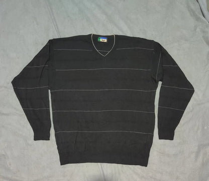 Lago Men Cotton Black Sweater L