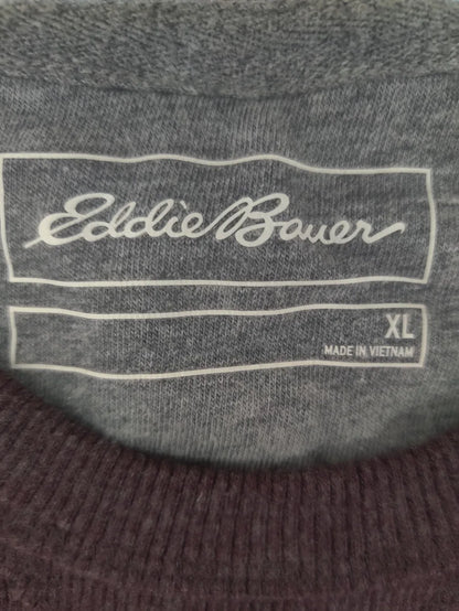 Eddie Bauer Men Cotton Brown Sweatshirt XL