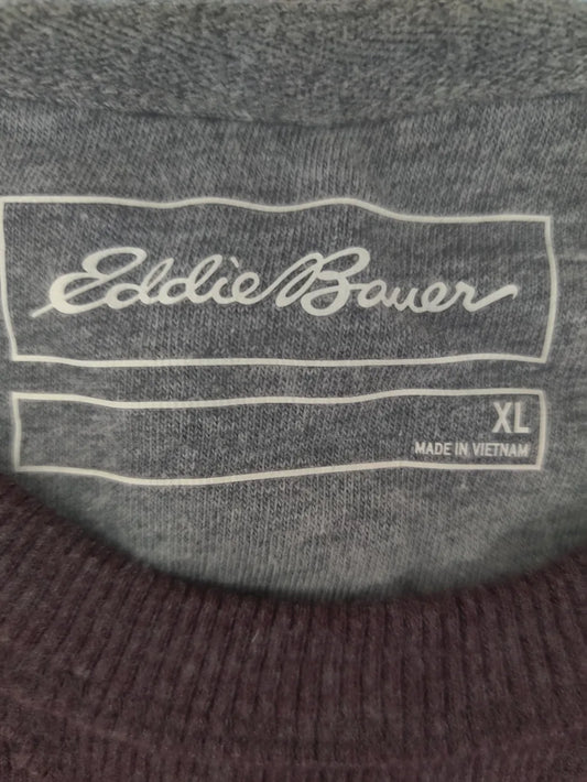 Eddie Bauer Men Cotton Brown Sweatshirt XL