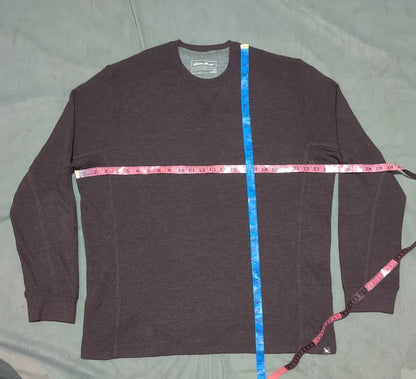 Eddie Bauer Men Cotton Brown Sweatshirt XL