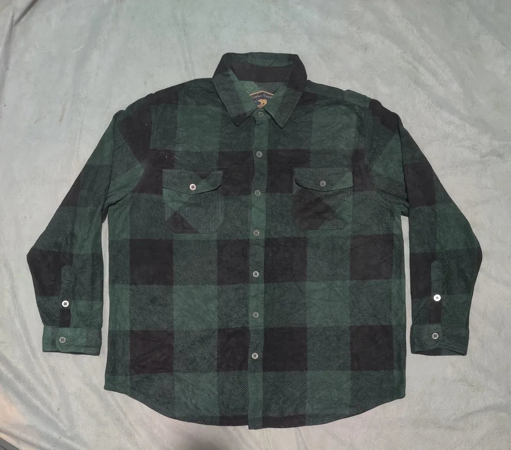 Freedon Foundry Men Polyester Navy Black Brown Flannel Shirt 2XL