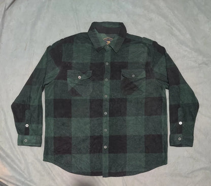 Freedon Foundry Men Polyester Navy Black Brown Flannel Shirt 2XL