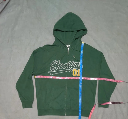 Garage Men Cotton Green Zipper XS