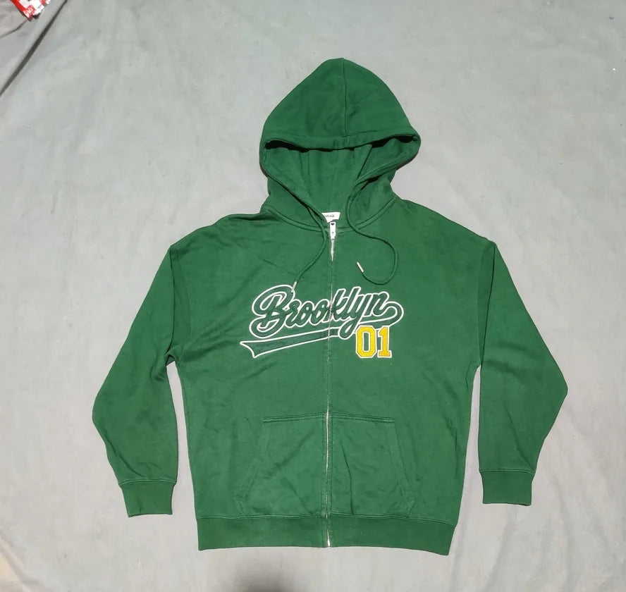Garage Men Cotton Green Zipper XS