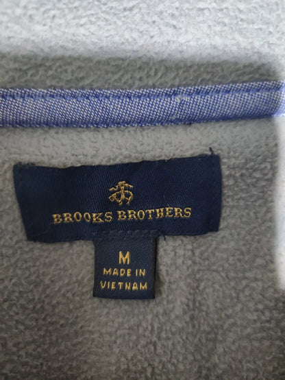 Brooks Brother Men Wool Navy Brown Vest Zipper 2XL
