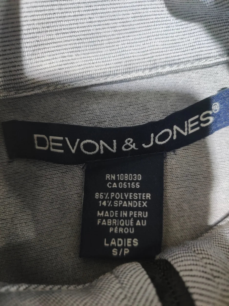 Devon & Jones Men Polyester Gray Sweatshirt S