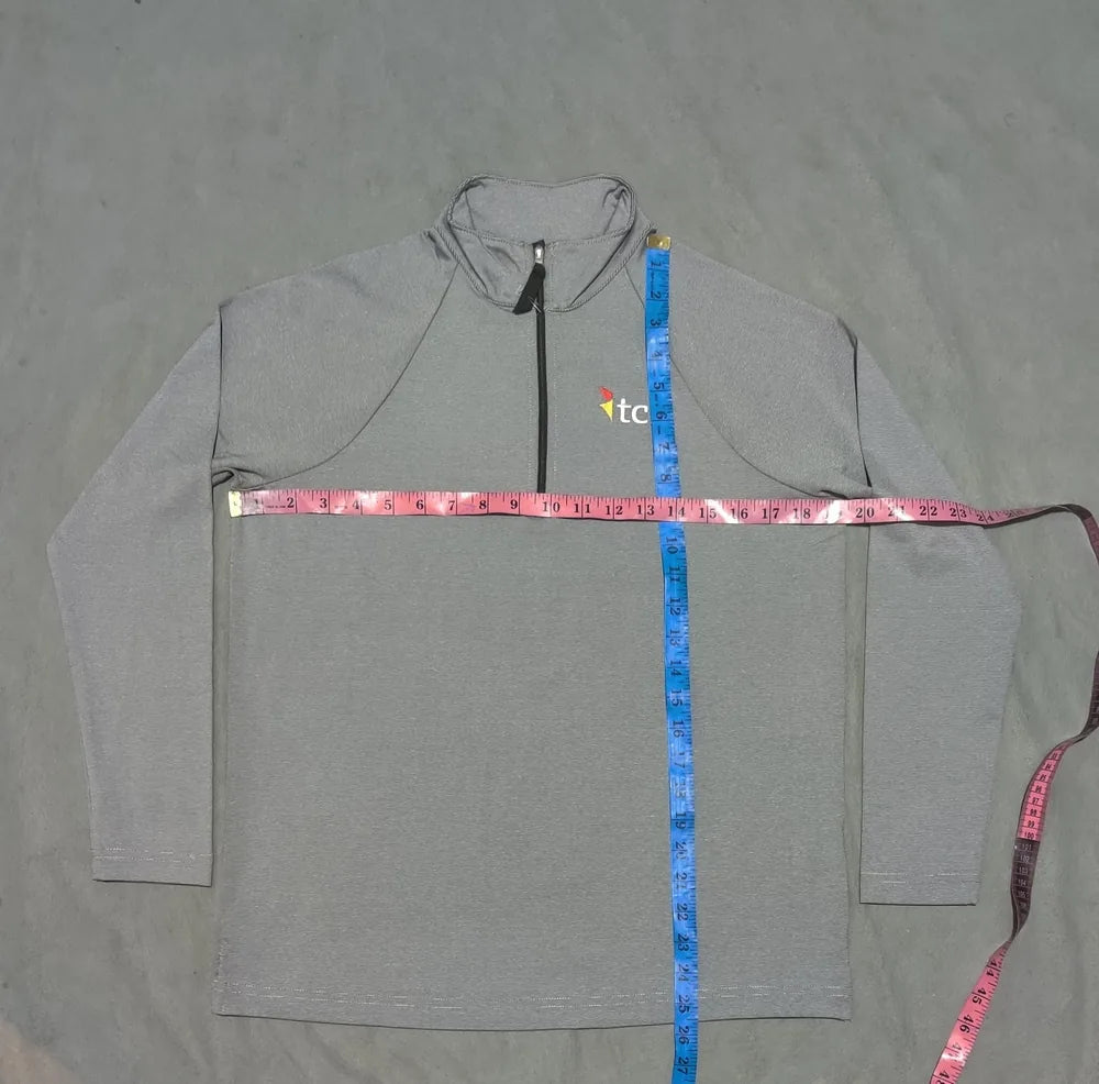 Devon & Jones Men Polyester Gray Sweatshirt S