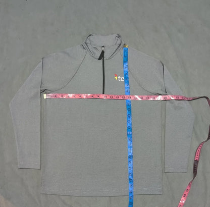 Devon & Jones Men Polyester Gray Sweatshirt S