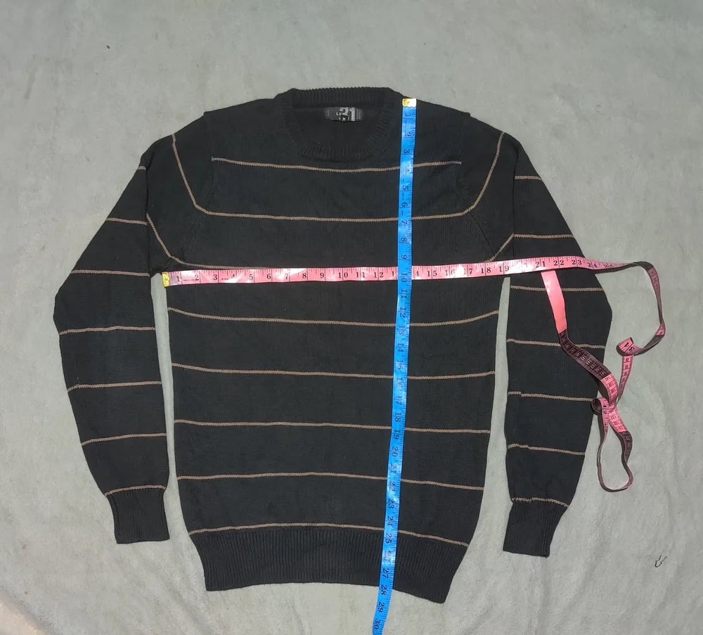 Le 31 Men Cotton Black Sweater M