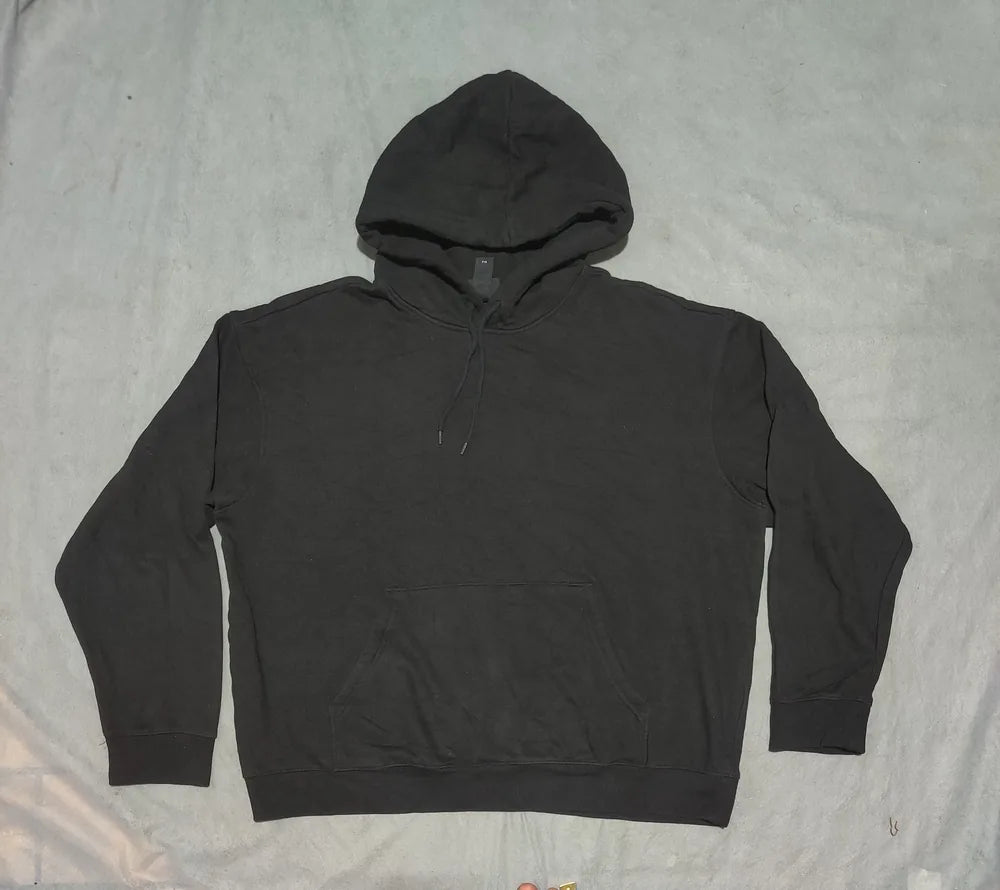 H&M Men Cotton Black Hoodie XL