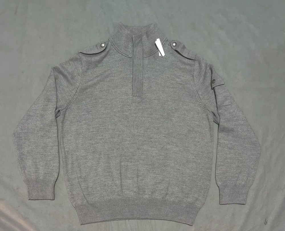 Banana Republic Men Acrylic Gray Beige Sweater XL