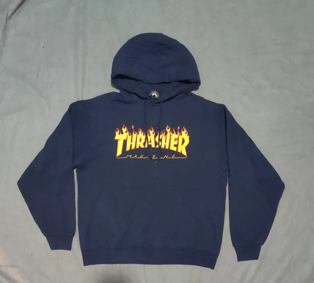 Thrasher Men Cotton Navy Hoodie M