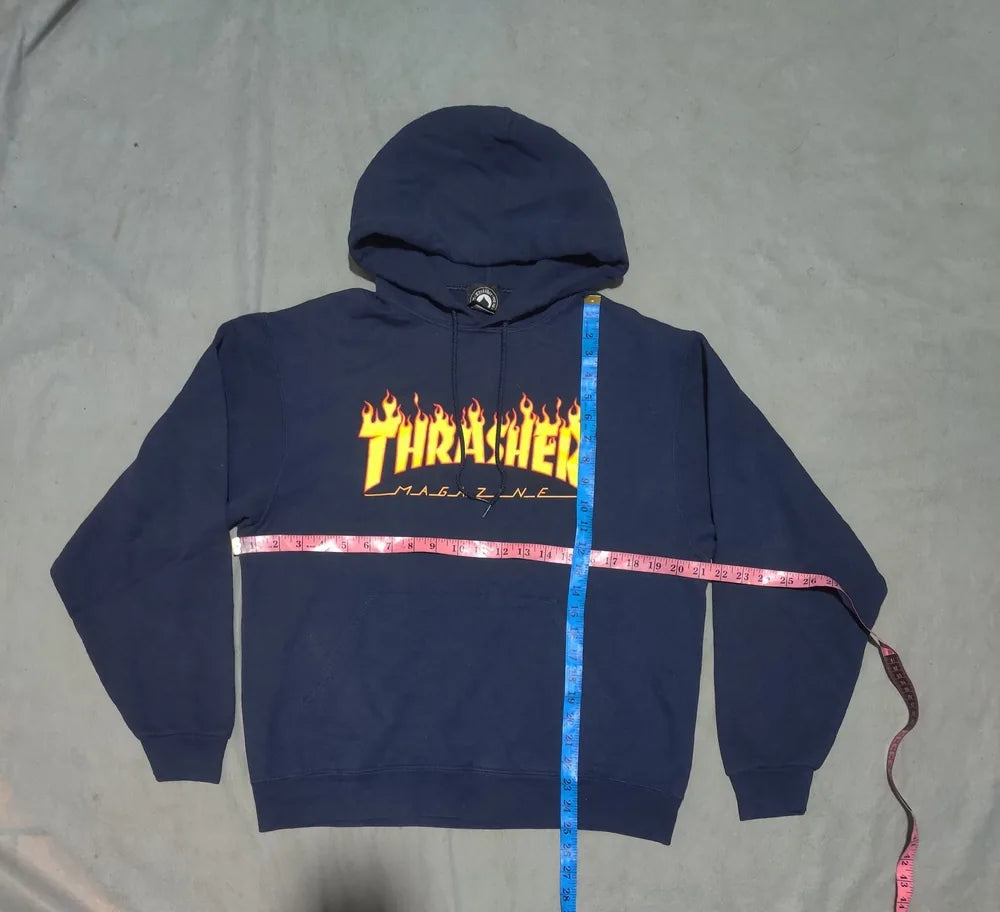 Thrasher Men Cotton Navy Hoodie M