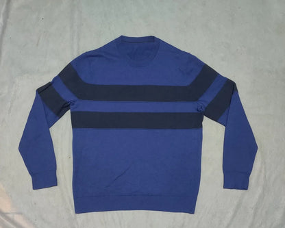 Preloved Men Polyester Blue Navy Sweater L