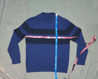Preloved Men Polyester Blue Navy Sweater L