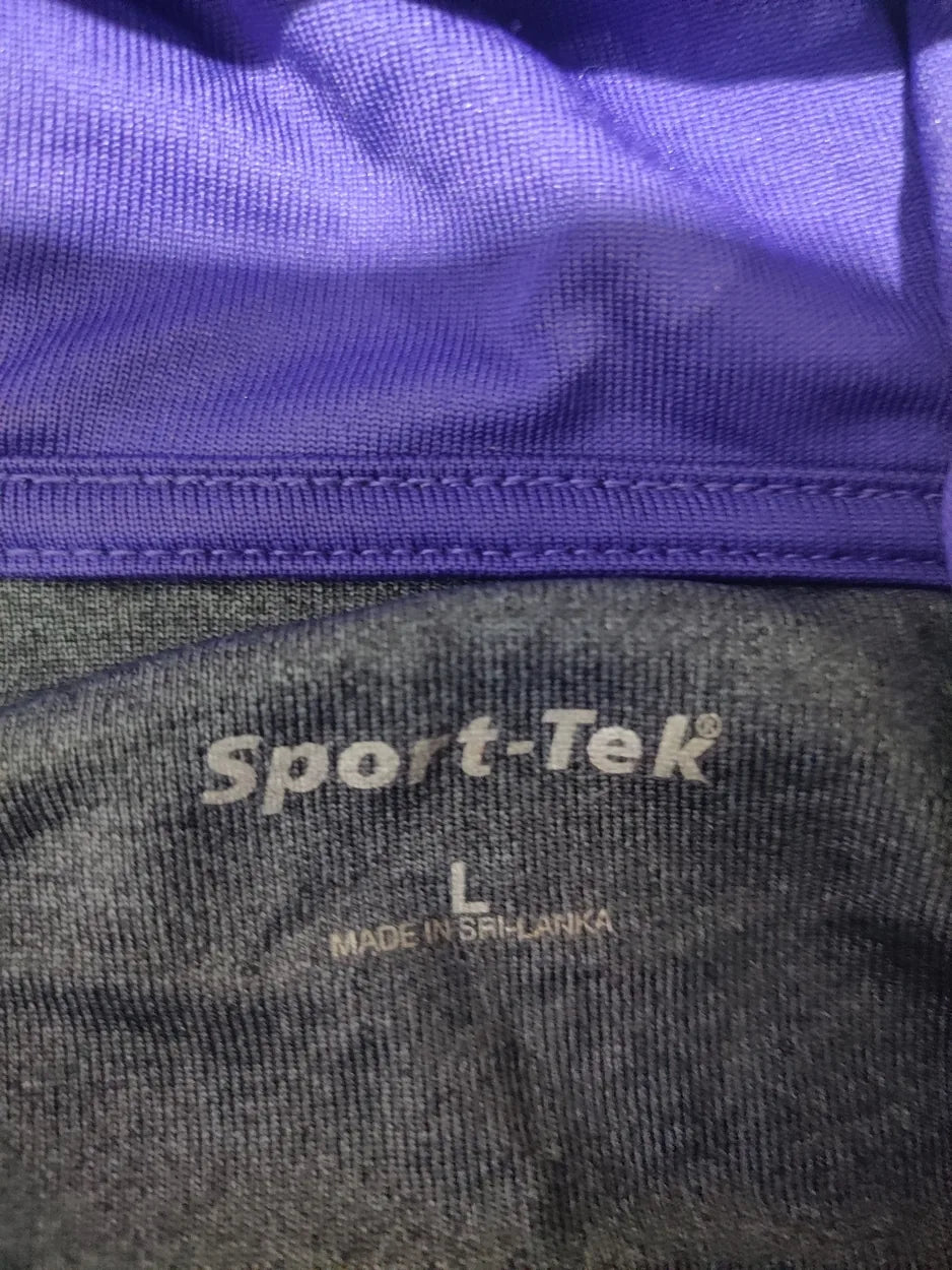 Sport Tek Men Polyester Gray Purple Hoodie L