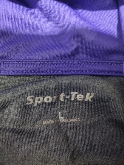 Sport Tek Men Polyester Gray Purple Hoodie L