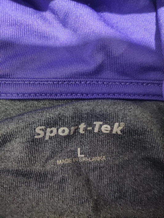 Sport Tek Men Polyester Gray Purple Hoodie L