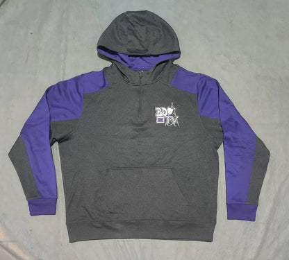 Sport Tek Men Polyester Gray Purple Hoodie L