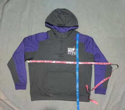 Sport Tek Men Polyester Gray Purple Hoodie L