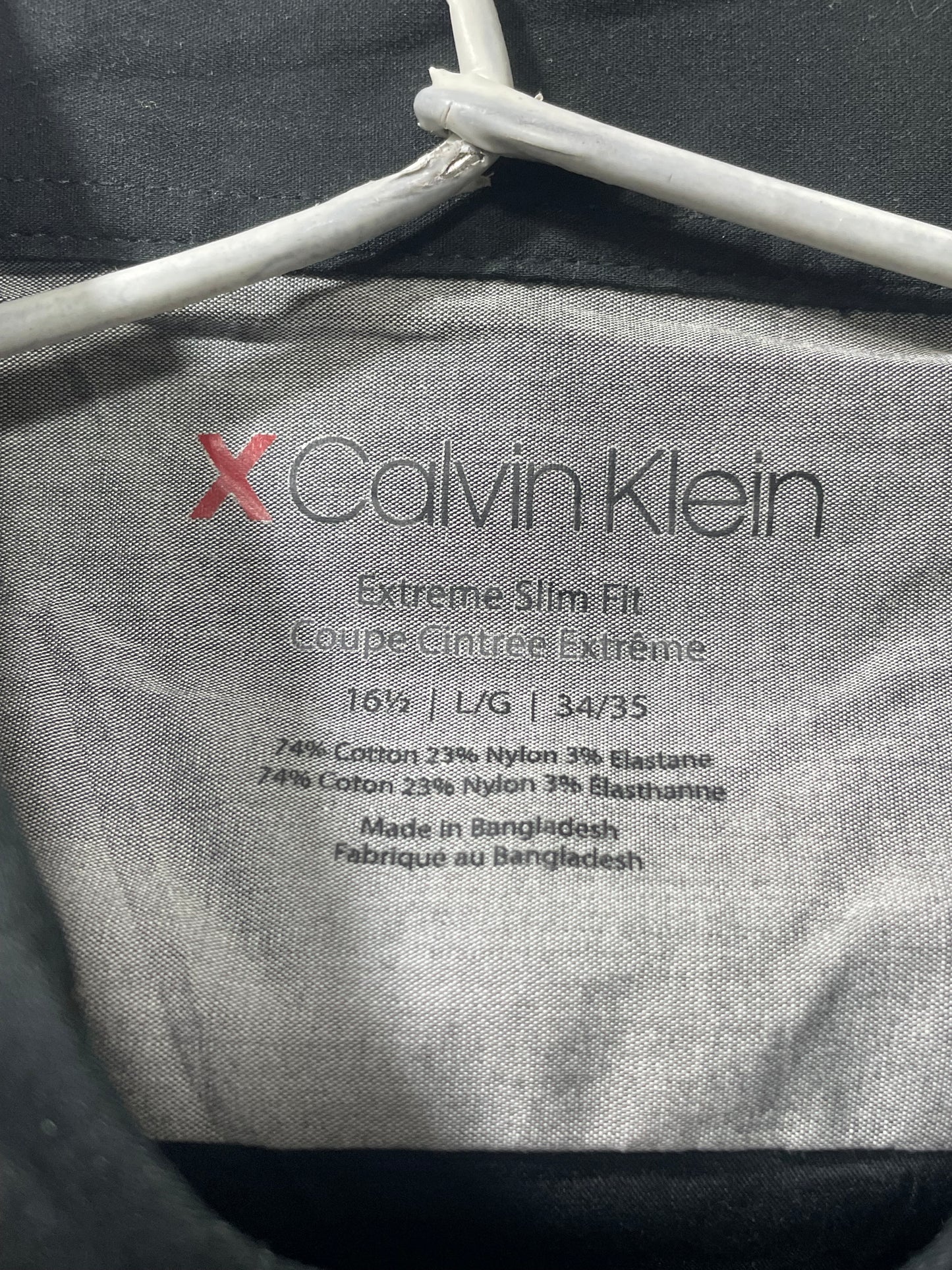 Calvin Klein Black Cotton Shirt For Men Large