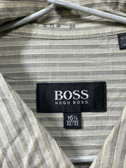 Boss Gray Cotton Shirt For Men X Large