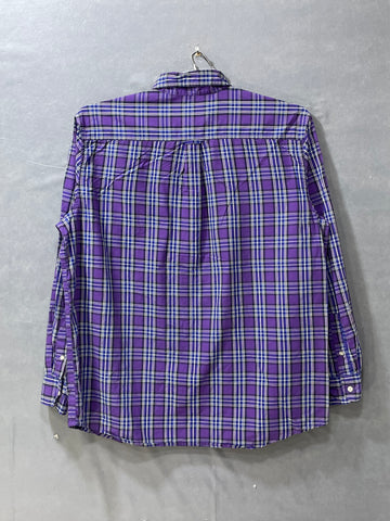 Chaps Purple Cotton Shirt For Men X Large