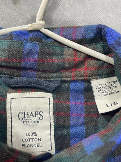 Chaps Brown Falalen Winter Shirt For Men Large