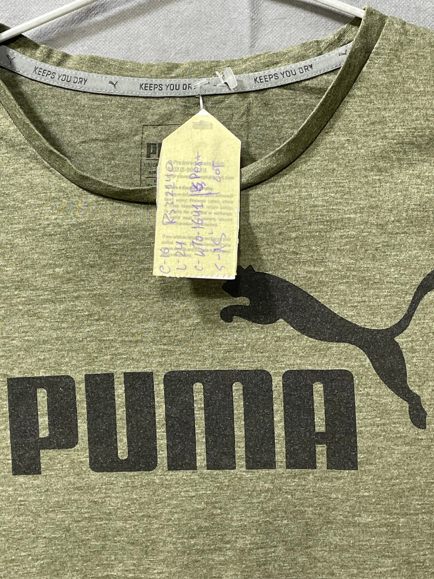 Puma Green Sport For Women T Shirt X Small
