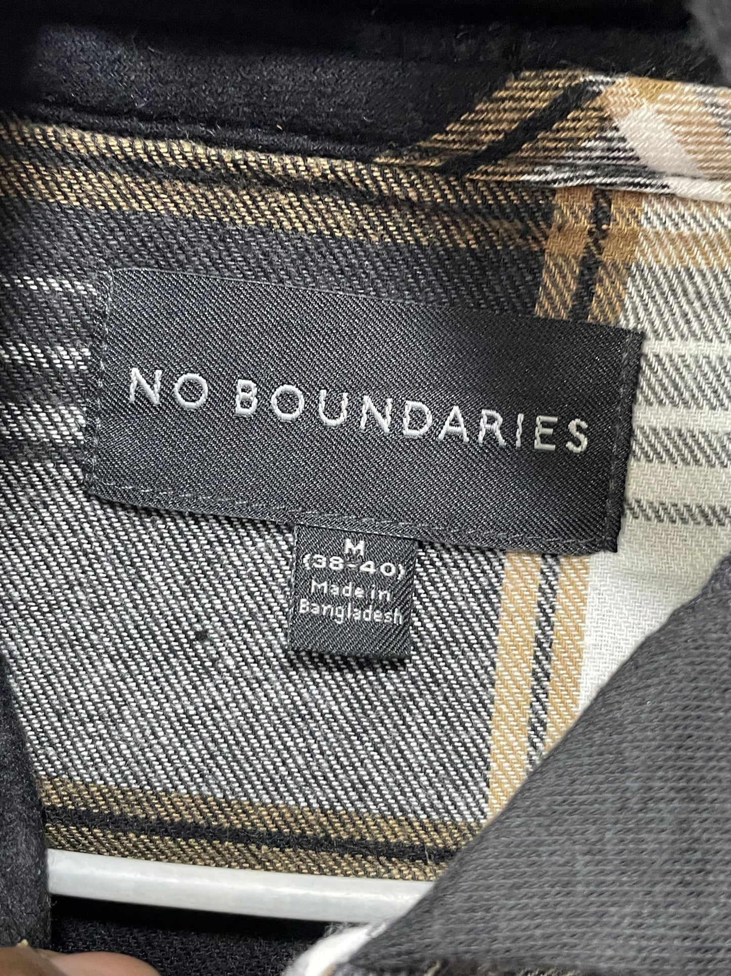 No Boundaries Black Cotton Winter Shirt For Men M