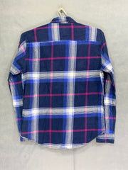 Aeropostale Branded Original Blue & White Cotton Shirt For Men