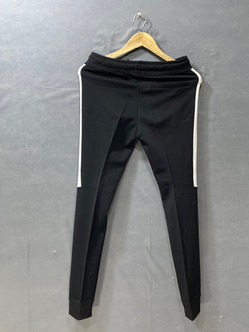 Divided Black Polyester Jersey  Winter Trouser For Men S