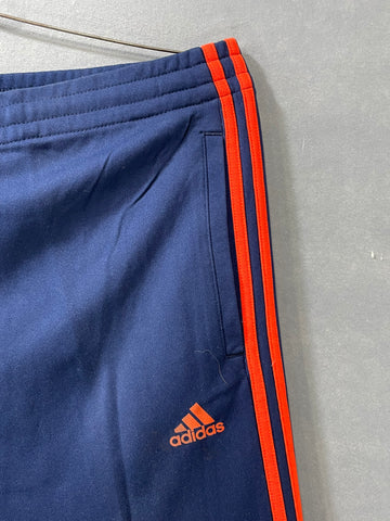 Adidas Blue Polyester Jersey Winter Trouser For Men XX Large