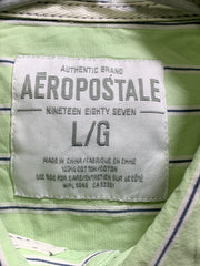 Aeropostale Branded Original Blue & Green  Cotton Shirt For Men