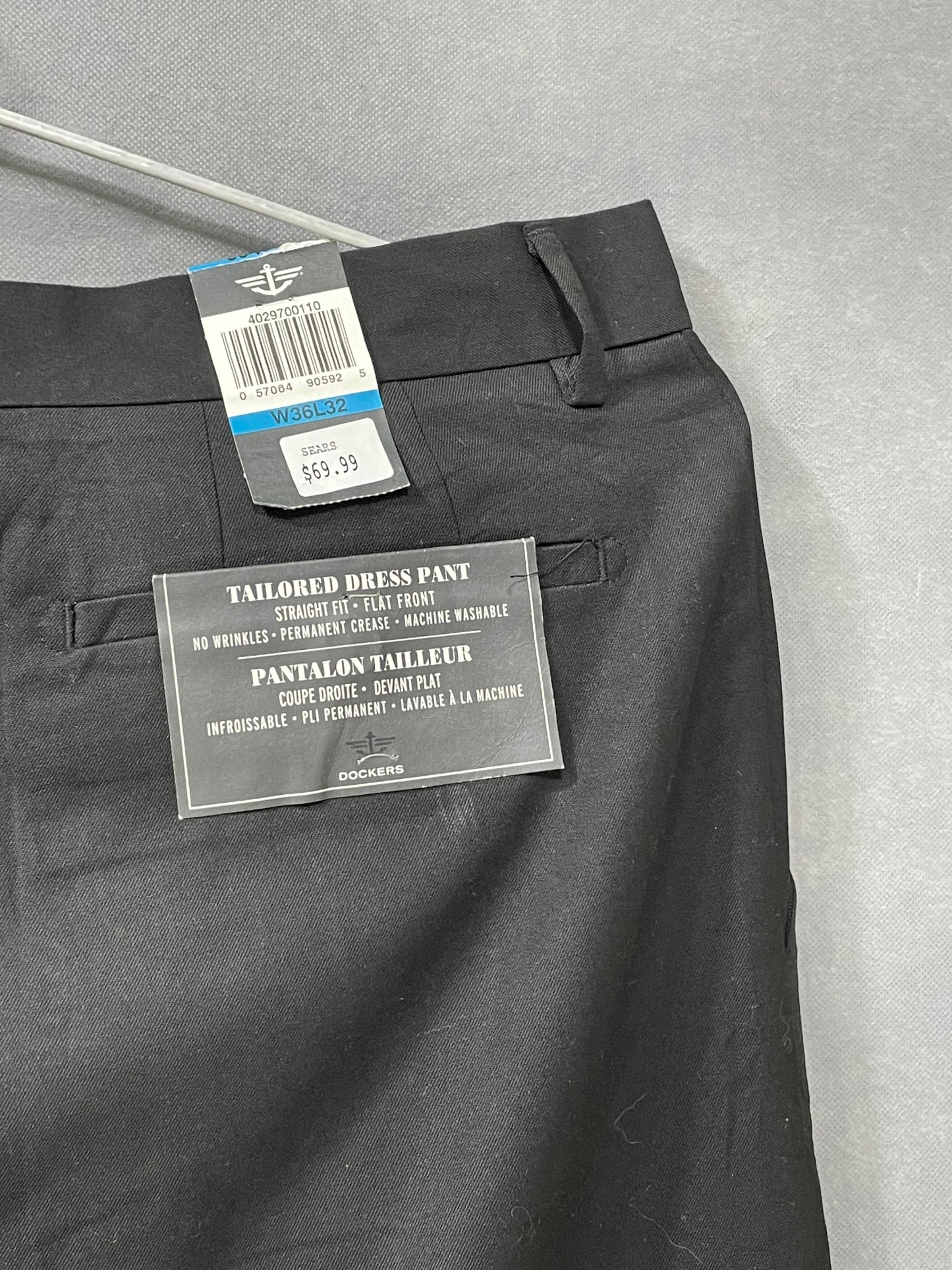 Dockers Black Polyester Golf Pant For Men L