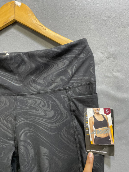 Avia Black Cotton Stretch Gym tights For Women S