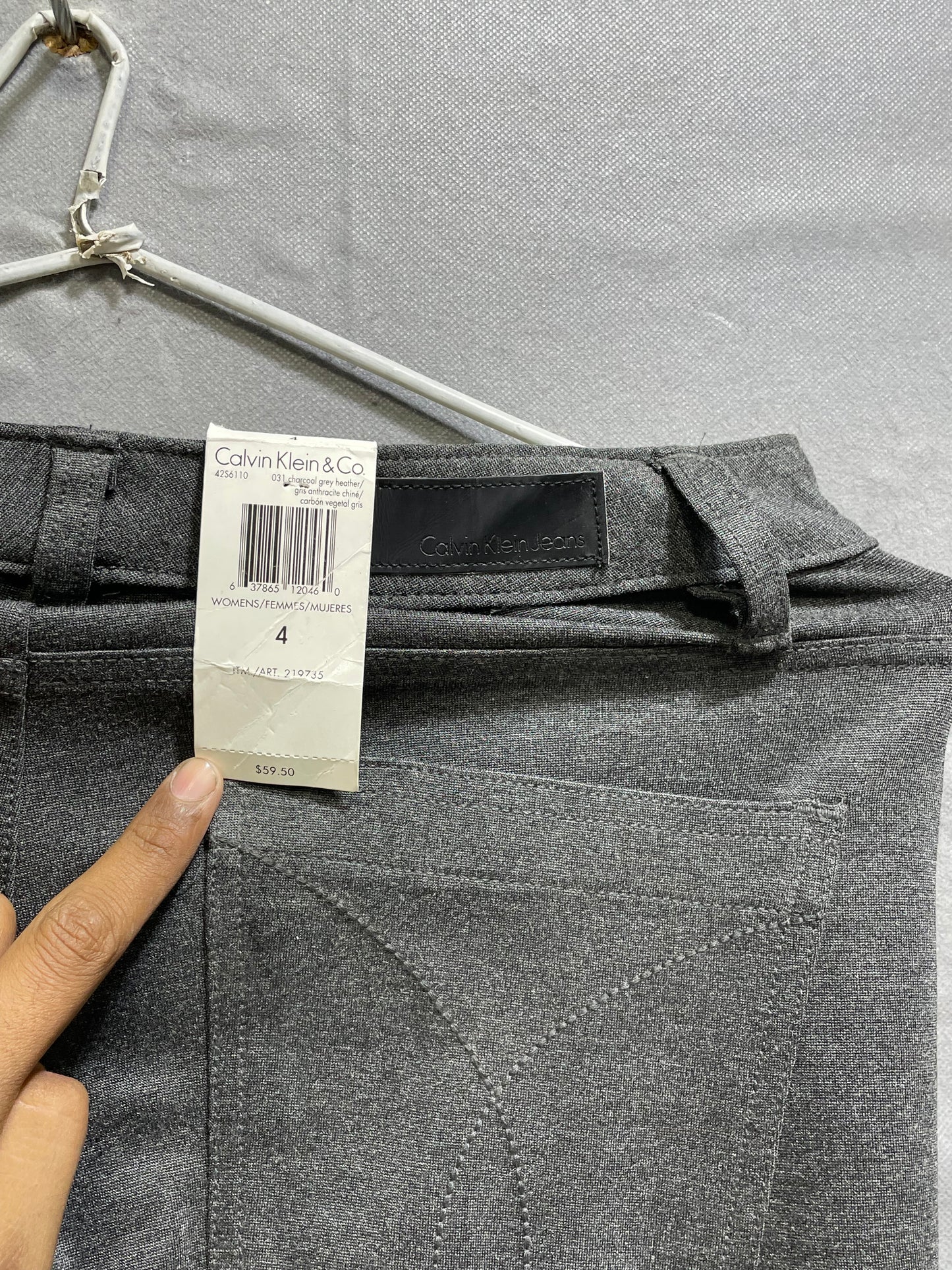 Calvin Klein Gray Cotton Stretch Gym tights For Women S